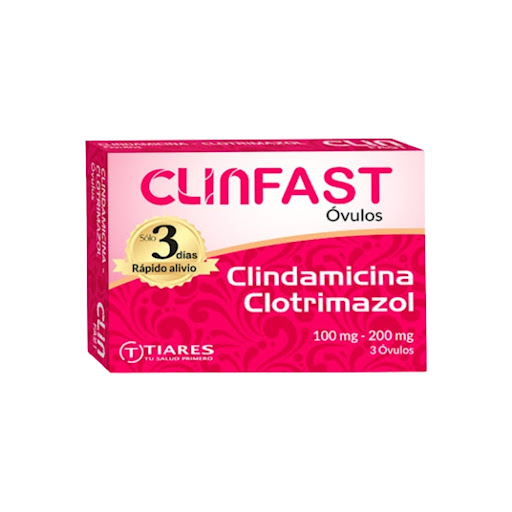 CLINFAST (CLINDAMICINA - CLOTRIMAZOL) 100MG/200MG X 3 OVULOS (TIARES)