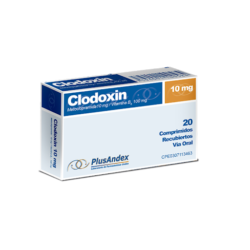 [7594001100584] CLODOXIN (METOCLOPRAMIDA) 10MG X 20 COMPRIMIDOS (PLUSANDEX)