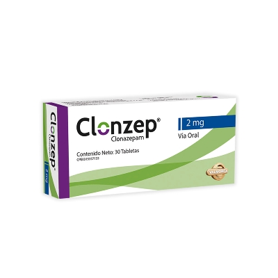[7591020080767] CLONZEP (CLONAZEPAM) 2MG X 30 TABLETAS (VALMORCA)