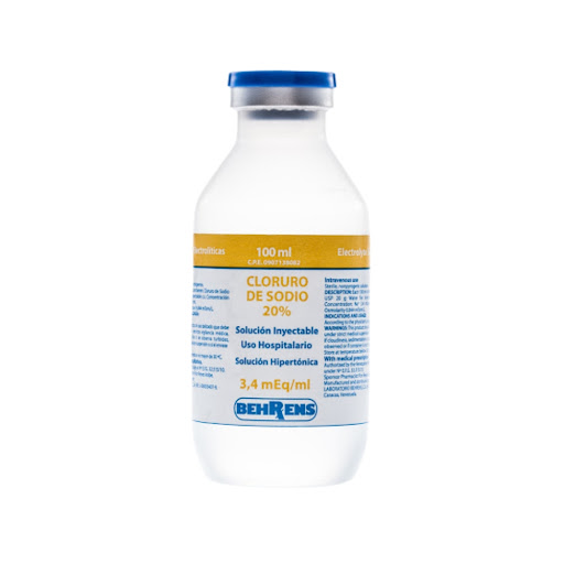 CLORURO DE SODIO 20% 3,4 MEQ / ML SOLUCION INYECTABLE I.V. 100ML