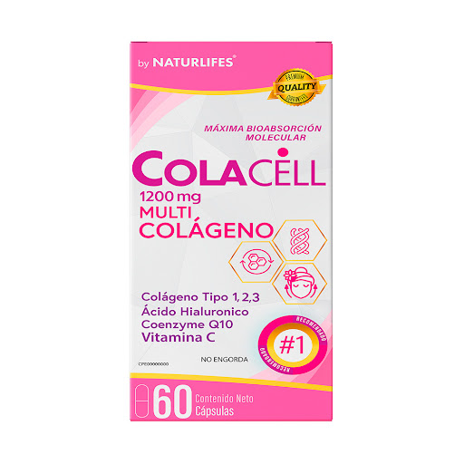 [7596526000769] COLACELL (MULTICOLAGENO - VITAMINA C) 650MG X 60 CAPSULAS (NATURLIFE)