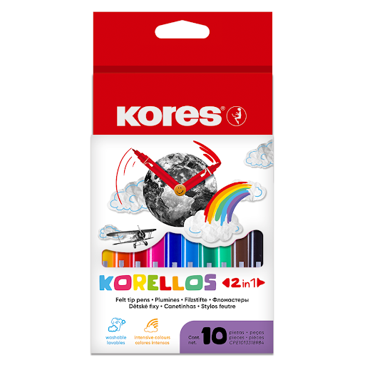 COLORES KORELLOS 2 EN 1 UNIDAD (KORES)