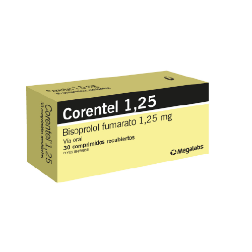 CORENTEL (BISOPROLOL) 1.25MG X 30 COMPRIMIDOS (MEGALABS)