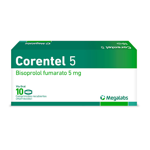 CORENTEL (BISOPROLOL) 5MG X 10 COMPRIMIDOS (MEGALABS)