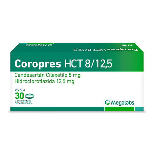 [7591619520353] COROPRES H (CANDESARTAN - HIDROCLOROTIAZIDA) 8MG/12.5MG X 30 COMPRIMIDOS (MEGALABS)