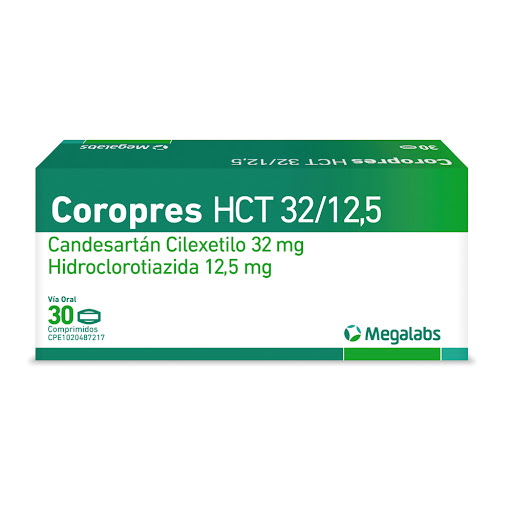 [7591619000534] COROPRES HCT  (CANDESARTAN - HIDROCLOROTIAZIDA) 32/12,5 X 30 COMPRIMIDOS (MEGALABS)