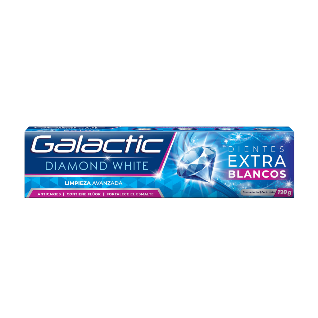 CREMA DENTAL DIAMOND WHITE 120GR (GALACTIC)