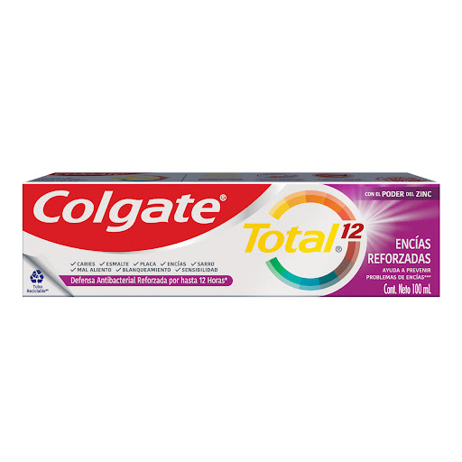 CREMA DENTAL TOTAL 12 ENCÍAS REFORZADAS X 100 ML (COLGATE)