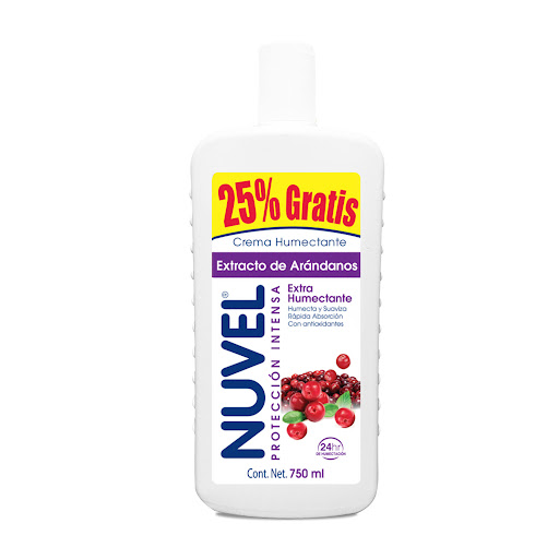 CREMA EXTRA HUMECTANTE  ARANDANOS X 750 ML (NUVEL)