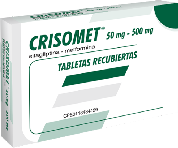 [7591821210509] CRISOMET (METFORMINA - SITAGLIPTINA) 50MG/500MG X 30 TABLETAS (FARMA)