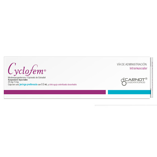 [7501124181345] CYCLOFEM   (MEDROXIPROGESTERONA - CIPIONATO DE ESTRADIOL) 25MG-5MG X 1 JERINGA PRELLENADA (CR CCM)