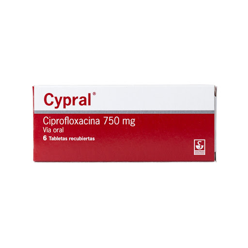 [7592601200482] CYPRAL (CIPROFLOXACINA) 750MG X 6 TABLETAS (MEYER)