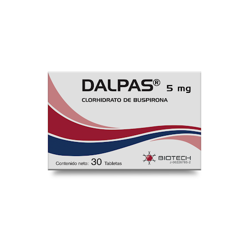 DALPAS (CLORHIDRATO DE BUSPIRONA) 5MG X 30 TABLETAS (BIOTECH)