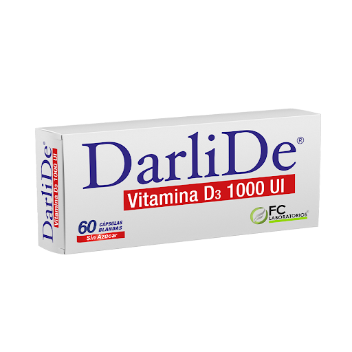 [7593090001680] DARLIDE (VITAMINA D) 1000UI X 60 CAPSULAS (FC PHARMA)