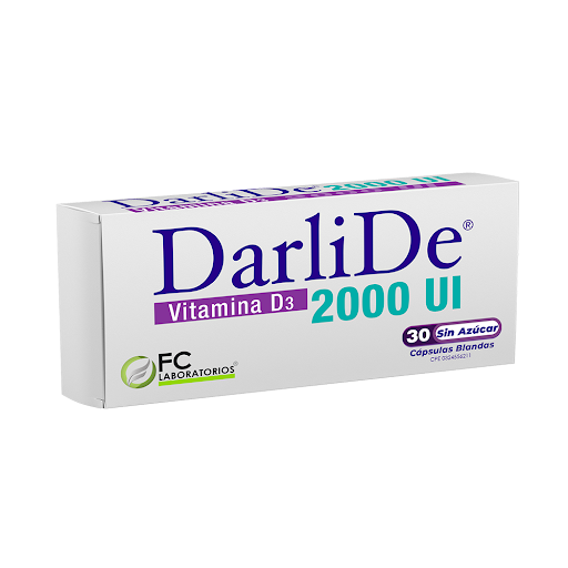 [7593090003004] DARLIDE (VITAMINA D) 2000UI X 30 CAPSULAS (FC PHARMA)