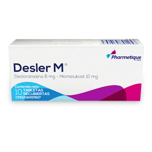 DESLER M (DESLORATADINA - MONTELUKAST) 5MG-10MG X 10 TABLETAS (LA SANTE)