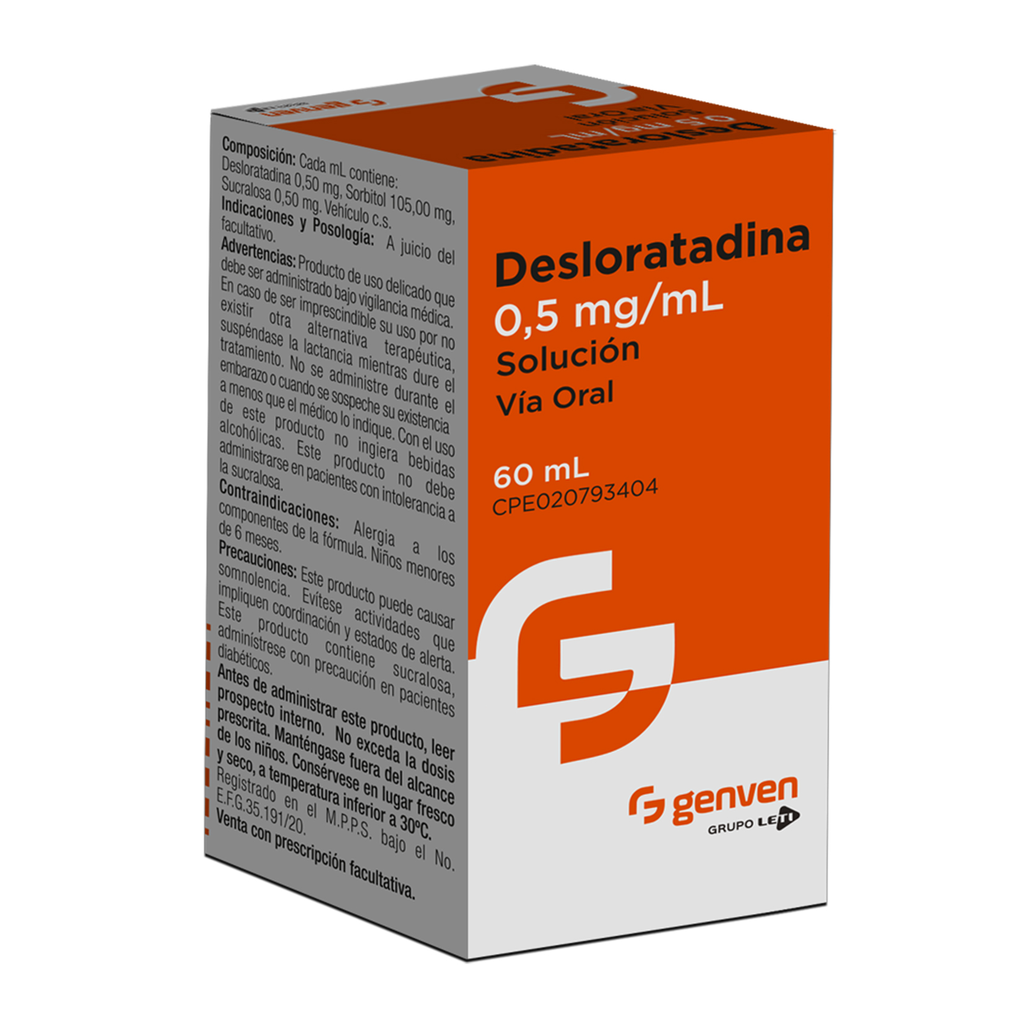 [7591585177445] DESLORATADINA  0.5MG-ML X 60ML (GENVEN)