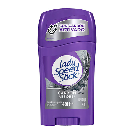[7509546688596] DESODORANTE EN BARRA CARBON ABSORB X 45 GR (LADY SPEED STICK)