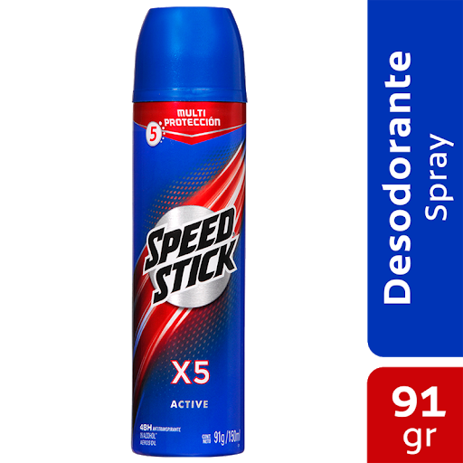 DESODORANTE EN SPRAY 24/7 X5 XTRA PROTECCION 48 HRS X 150 ML (SPEED STICK)