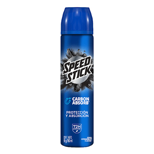 DESODORANTE EN SPRAY CARBON ABSORB X 150 ML (SPEED STICK)