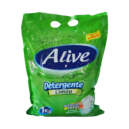 DETERGENTE EN POLVO VERDE X 1 KG (ALIVE)