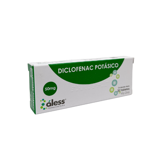 [7597758000510] DICLOFENAC POTASICO  50MG X 20 TABLETAS (ALESS)