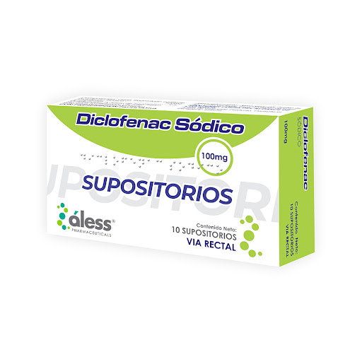 DICLOFENAC SODICO  100MG X 10 SUPOSITORIOS (ALESS)