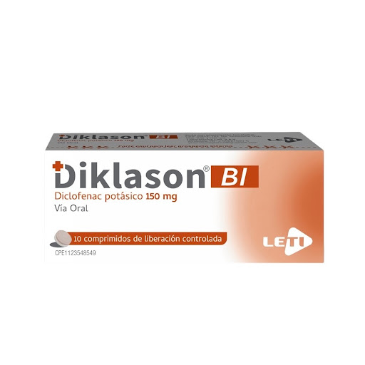 DIKLASON BI (DICLOFENAC POTASICO) 150MG X 10 COMPRIMIDOS (LETI)