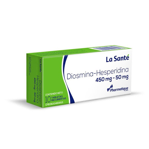 DIOSMINA - HESPERIDINA  450MG-50MG X 10 TABLETAS (LA SANTE)