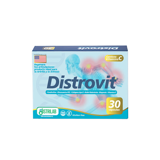 [7598252001331] DISTROVIT (GLUCOSAMINA / ACIDO HIALURO) X 30 CAPSULAS (DISTRILAB)