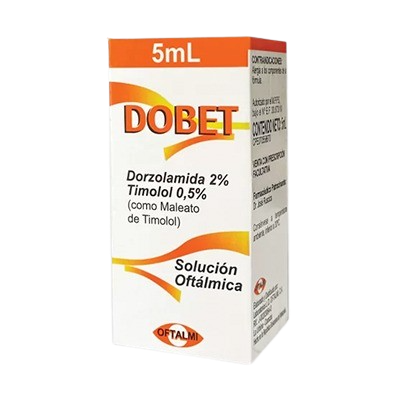DOBET (DORZOLAMIDA - TIMOLOL) 2%-0.5% X 5ML (OFTALMI)
