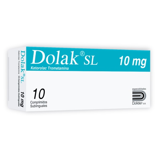 [7592803001320] DOLAK SUBLINGUAL (KETOROLAC TROMETAMINA) 10MG X 10 COMPRIMIDOS (DOLLDER)