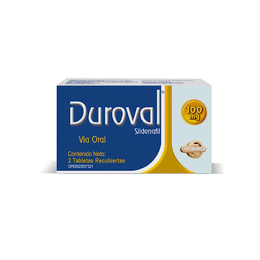DUROVAL (SILDENAFIL) 100MG X 2 TAB RECUBIERTAS (VALMORCA)