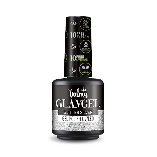 [7591949061755] ESMALTE GLAMGEL GLITTER SILVER 14ML (VALMY)