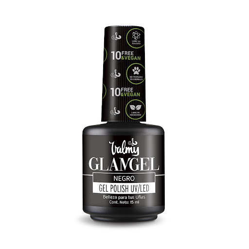[7591949061014] ESMALTE GLAMGEL NEGRO 14ML (VALMY)