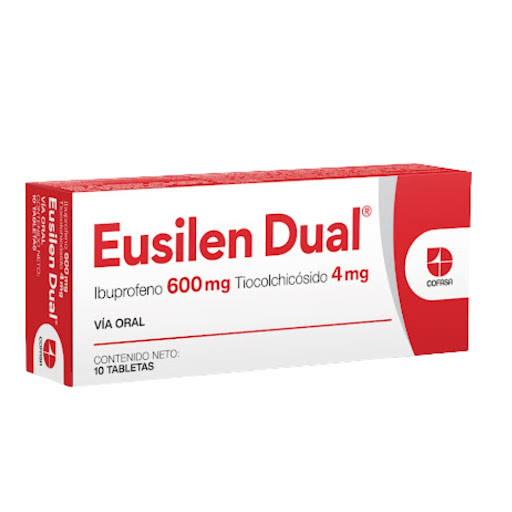 EUSILEN DUAL (IBUPROFENO/TIOCOLCHICOSIDO) 600/4MG X 10 TABLETAS (COFASA)