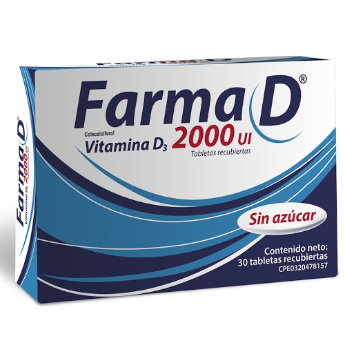 [7591821210639] FARMA D (VITAMINA D) 2000UI X 30 TABLETAS (FARMA)