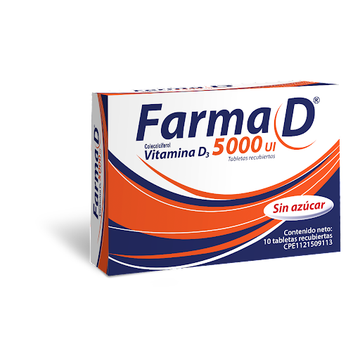 FARMA D (VITAMINA D) 5000UI X 10 TABLETAS (FARMA)
