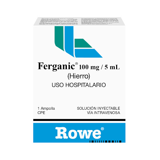 FERGANIC 100 MG / 5ML .(HIERRO)  X1 AMPOLLA (MEGALABS).