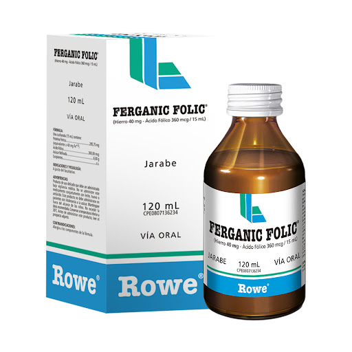 FERGANIC FOLIC JARABE (HIERRO - ACIDO FOLICO) 40MG-360MCG-ML X 120ML (MEGALABS)