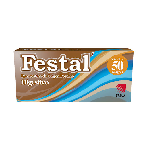 FESTAL (PANCREATINA)  X 50 GRAGEAS (CALOX)