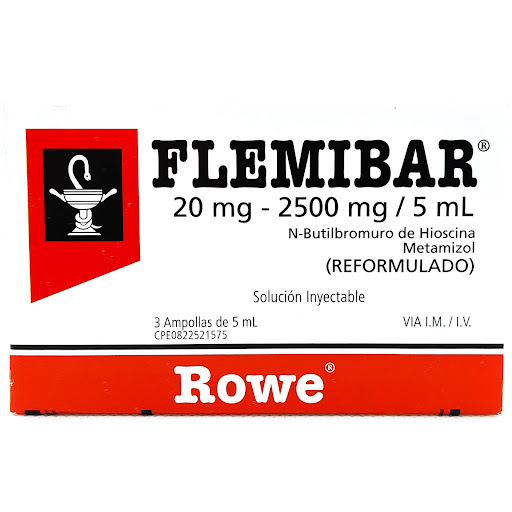 [7591619031903] FLEMIBAR SOLUCION (HIOSCINA - METAMIZOL) 20MG/2500MG X 5ML (MEGALABS)