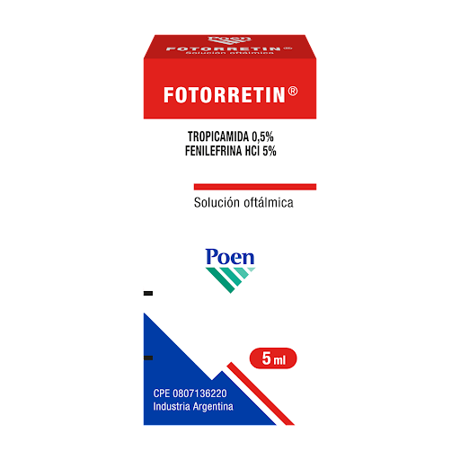 FOTORRETIN SOLUCION OFTALMICA (TROPICAMIDA 0.5%FENILEFRINA HCI 5%)  5ML (POEN)