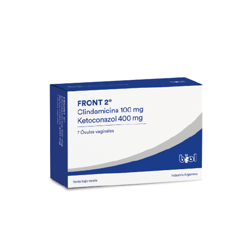 [7792796000625] FRONT 2 (KETOCONAZOL - CLINDAMICINA) 400MG-100MG X 7 OVULOS (FC PHARMA)
