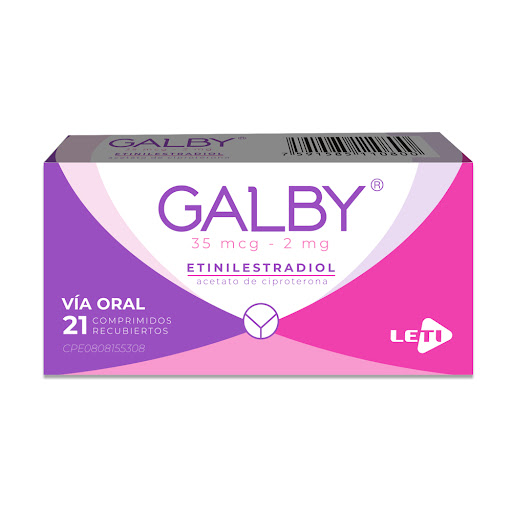 [7591585110800] GALBY (CIPROTERONA - ETILESTRADIOL) 35MCG-2MG X 21 COMPRIMIDOS (LETI)