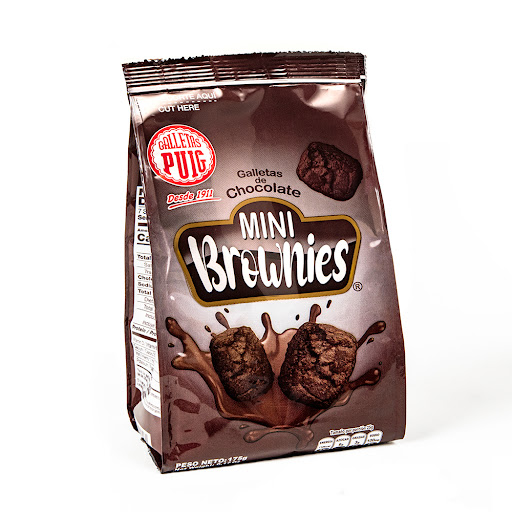 [7591082004084] GALLETAS DE CHOCOLATE MINI BROWNIES X 175GR (PUIG)