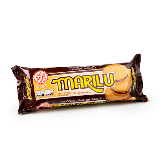 GALLETAS MARILU DE CHOCOLATE TUBULAR 216GR (PUIG)