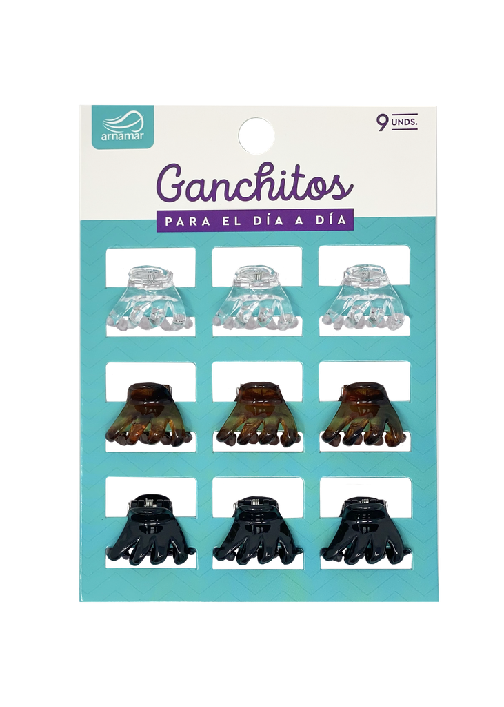 GANCHITOS PARA EL DIA A DIA 9 UNIDADES (ARNAMAR)
