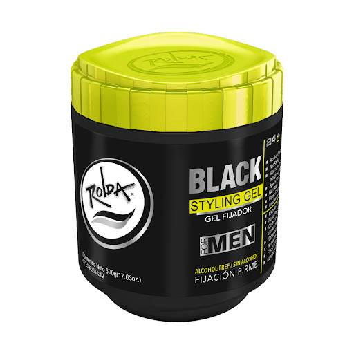 [7592871003554] GEL FIJADOR DE CABELLO BLACK 500GR (ROLDA)