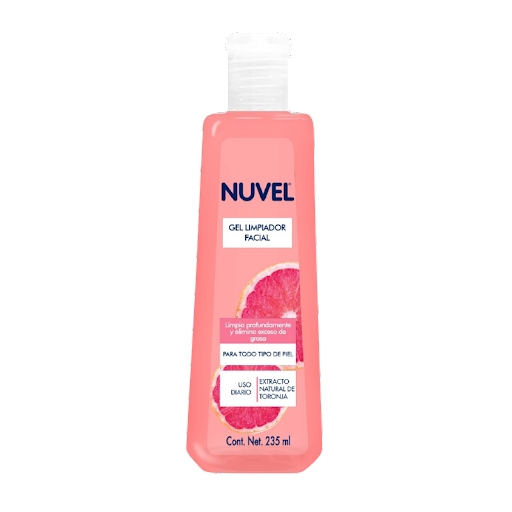 [7501082790450] GEL LIMPIADOR FACIAL  EXTRACTO NATURAL DE TORONJA X 235 ML (NUVEL)